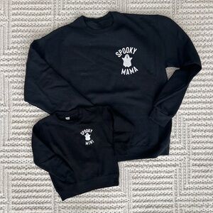 Spooky Mama and Mini Black Sweatshirt Set